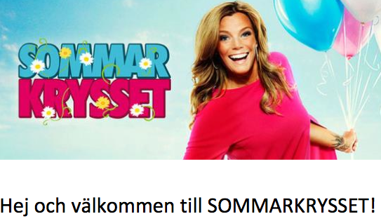 Sommarkrysset tv4 Gry 2015